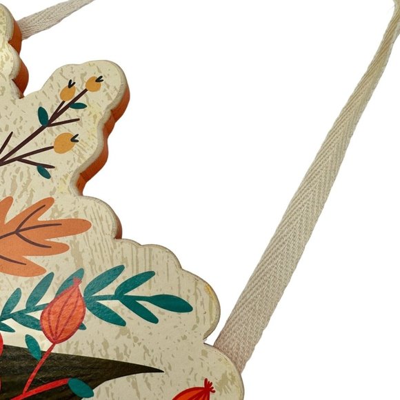 Primitives by Kathy Wooden Hanging Sign Happy Fall Ya'll Autumn Flowers NWT - Picture 4 of 10